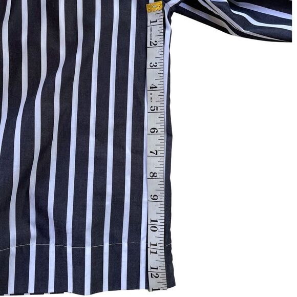 J.Crew Off-The-Shoulder Striped Bow Top Size Large Black White - Picture 9 of 11